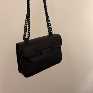 Steve Madden Black Chain-Handle Crossbody Bag